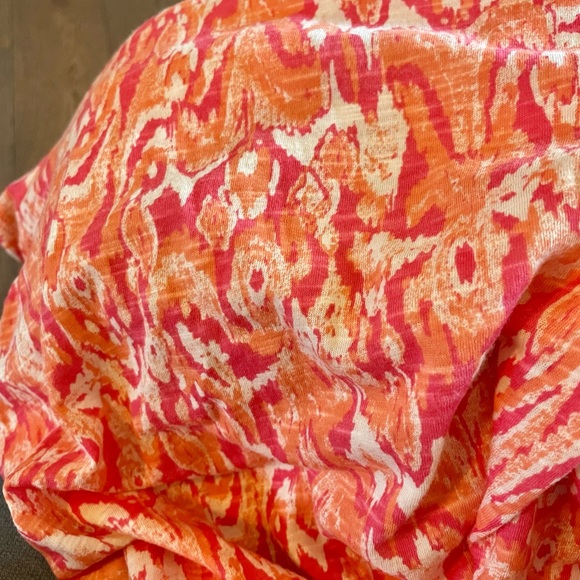 🌸 🌸SALE! 4 for $20!NEW DIRECTIONS PINK & Orange Cotton Short Sleeve Top Size S - Picture 4 of 5